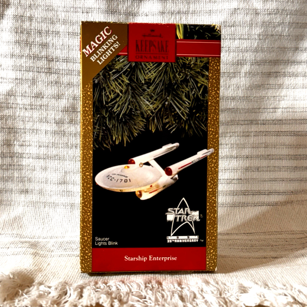 Hallmark Keepsake 1991 Star Trek USS Enterprise NCC-1701 25th Anniversary TESTED